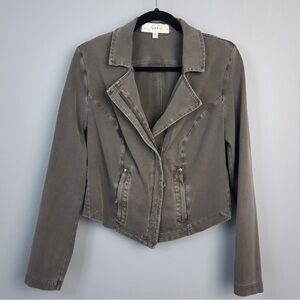 Torrid Taupe Mineral Washed Jersey Moto Jacket size 00